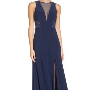 Illusion Panel A-Line Gown